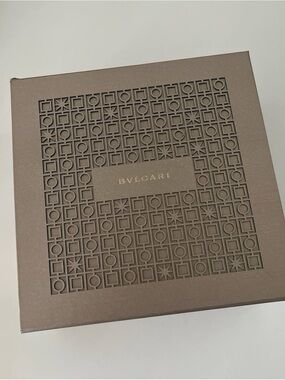 Bulgari Brown Decorative Storage Box with Gold Logo